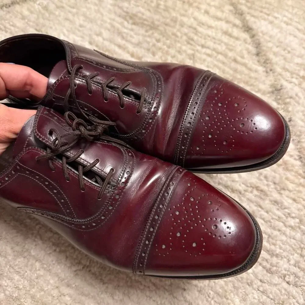 Source Unknown burgundy leather